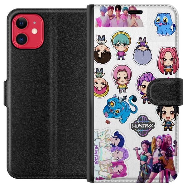 Kompatibelt Plånboksfodral till Apple iPhone 11 Huntrix och Saja Boys animeinspirerad energirik design med starka färger och modern japansk popkultur