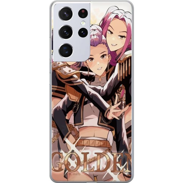 Kompatibelt Mobildeksel til Samsung Galaxy S21 Ultra 5G K-Pop Demon Hunters gull og svart anime-trio – kraftfullt K-pop-inspirert e-sportdesign med d Kompatibelt Mobildeksel til Samsung Galaxy S21 Ultra 5G K-Pop Demon Hunters gull og svart anime-trio – kraftfullt K-pop-inspirert e-sportdesign med d