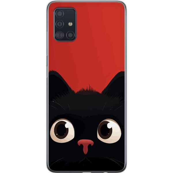 Yhteensopiva Puhelinkuori Samsung Galaxy A51 Leikkisä Kissa