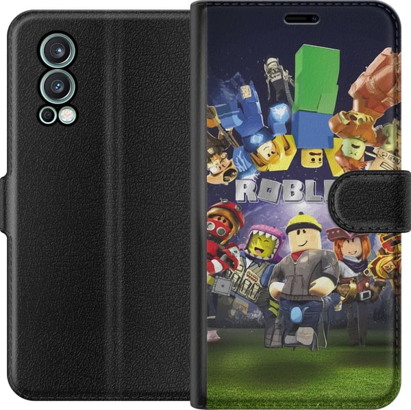Kompatibelt Plånboksfodral till OnePlus Nord 2 5G Roblox Värld – Gamingäventyr för Barn & Ungdomar