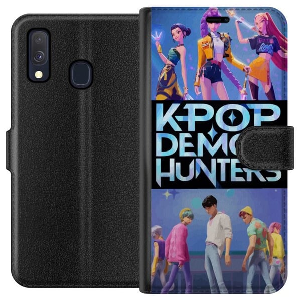 Yhteensopiva Lompakkokotelo Samsung Galaxy A40 Kpop Demon Hunters korealainen idolibändi juliste anime pelaaminen fantasia piirretty retrotyyli fanit