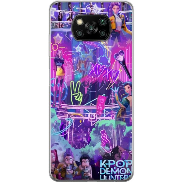 Kompatibel Mobilcover til Xiaomi Poco X3 NFC Kpop dæmonjægere neonlys by lilla skær idolæstetik stemning