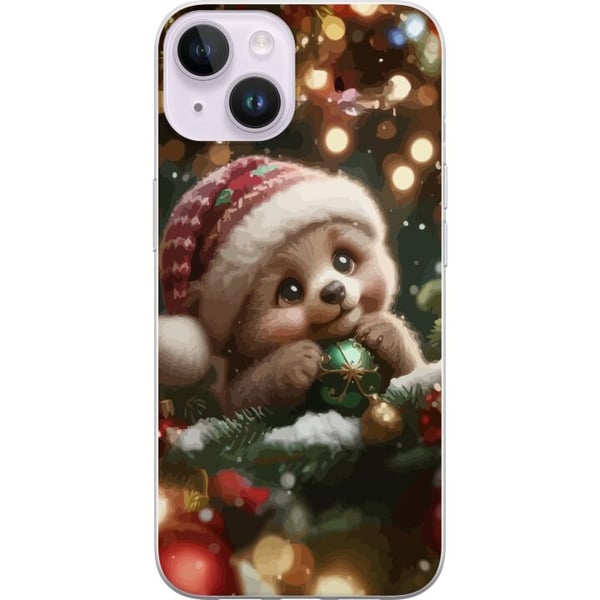 Yhteensopiva Puhelinkuori Apple iPhone 14 Plus Joulun nukkuva karhu palloja söpö karhu tunnelmalliset valot joulu kawaii lämmin juhla söpö talvi juli
