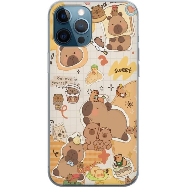Yhteensopiva Puhelinkuori Apple iPhone 12 Pro Kawaii capybara mobilskal med gulliga djurmotiv Yhteensopiva Puhelinkuori Apple iPhone 12 Pro Kawaii capybara mobilskal med gulliga djurmotiv