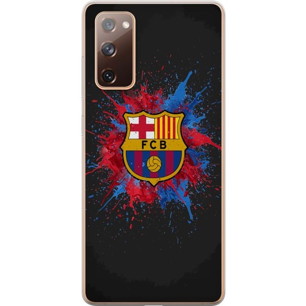 Kompatibel Mobilcover til Samsung Galaxy S20 FE Barcelona Splash Art med FC Barcelonas emblem i blå og rød, perfekt til fodboldfans