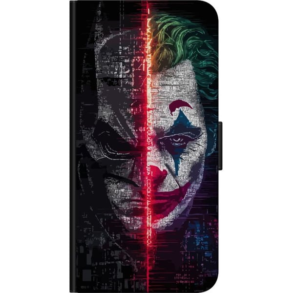 Kompatibelt Lommeboketui til Samsung Galaxy A03s Batman Joker-plakat DC Comics Gotham-skurker delt ansikt Dark Knight-film retro fanart helt skurk