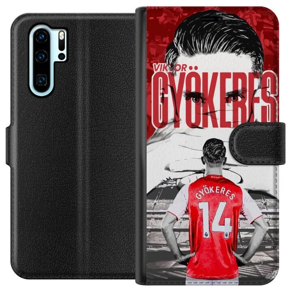 Yhteensopiva Lompakkokotelo Huawei P30 Pro Viktor Gyökeres Arsenal-kuvitus – Jalkapallotaidetta pelipaidan numerolla 14