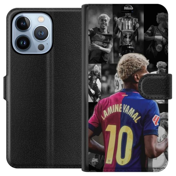 Kompatibelt Lommeboketui til Apple iPhone 13 Pro FCB Yamal Barcelona fremtidens fotballstjerne Kompatibelt Lommeboketui til Apple iPhone 13 Pro FCB Yamal Barcelona fremtidens fotballstjerne