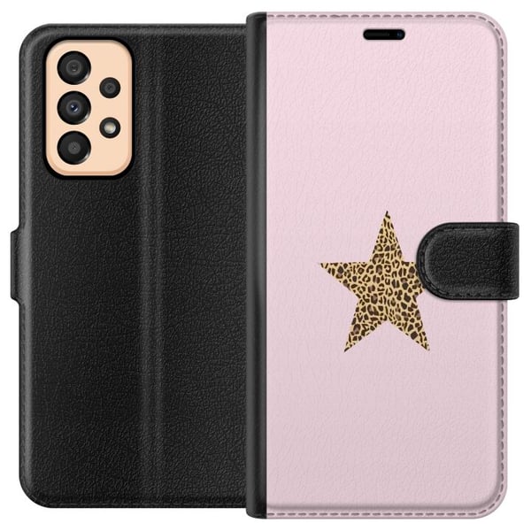 Yhteensopiva Lompakkokotelo Samsung Galaxy A33 5G Leopard tähti
