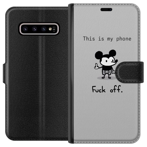 Yhteensopiva Lompakkokotelo Samsung Galaxy S10+ Röyhkeä lainaus Haista paska trenditeksti