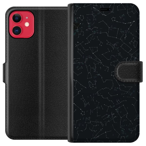 Kompatibel Tegnebogsetui til Apple iPhone 11 Stjerneklar himmel Kompatibel Tegnebogsetui til Apple iPhone 11 Stjerneklar himmel
