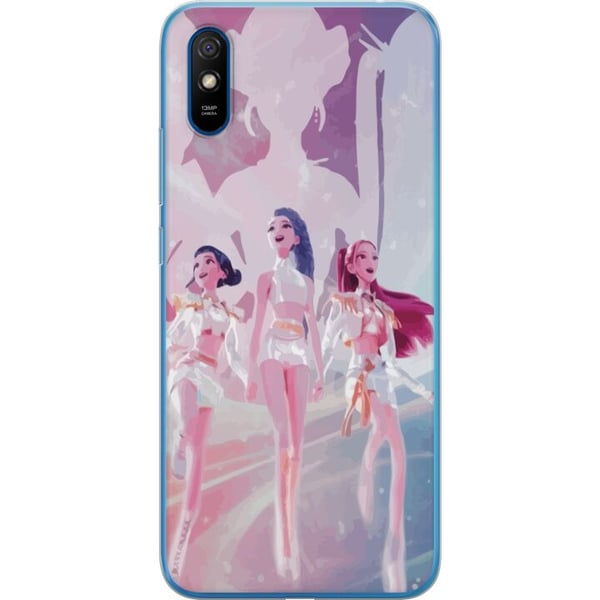 Kompatibel Mobilcover til Xiaomi Redmi 9A K-Pop Demon Hunters sølvidoltrio – futuristisk K-pop-inspireret gruppedesign med glitrende scenetøj