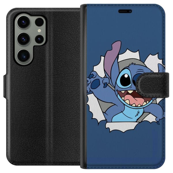 Kompatibel Tegnebogsetui til Samsung Galaxy S23 Ultra Disney Stitch Lilo og Stitch blå figur sød alien kawaii tegneseriefigur sjov plakat retro desig Kompatibel Tegnebogsetui til Samsung Galaxy S23 Ultra Disney Stitch Lilo og Stitch blå figur sød alien kawaii tegneseriefigur sjov plakat retro desig