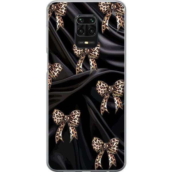 Kompatibel Mobilcover til Xiaomi Redmi Note 9S Leopardrosetter på sort silke, luksuriøst mønster med eksklusiv modefølelse, perfekt til dig, der kan