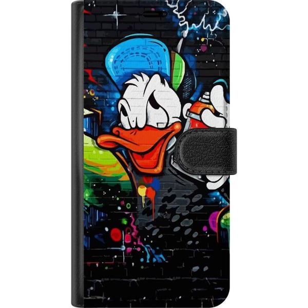 Kompatibel Tegnebogsetui til Samsung Galaxy S23 Kalle Anka Graffiti Disney Design Roligt Barn Motiv