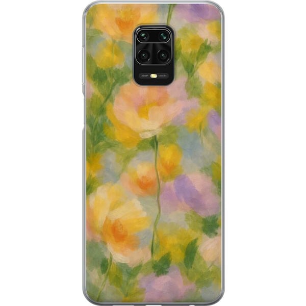 Kompatibel Mobilcover til Xiaomi Redmi Note 9S Solvarme blomster i håndmalet romantisk stil
