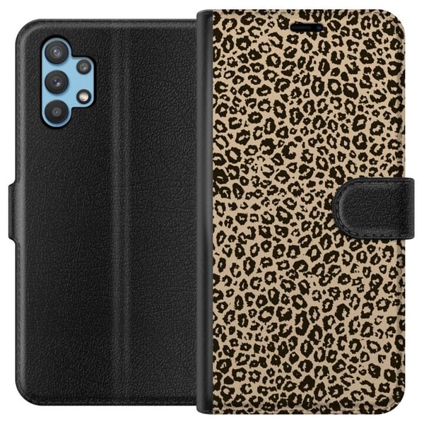 Kompatibel Tegnebogsetui til Samsung Galaxy A32 5G Leopard Mønster
