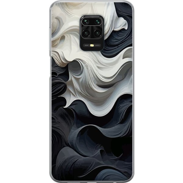 Kompatibel Mobilcover til Xiaomi Redmi Note 9S Silke Sort/Hvid