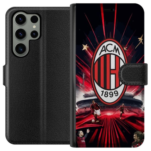 Kompatibelt Lommeboketui til Samsung Galaxy S23 Ultra AC Milan