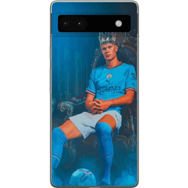 Yhteensopiva Puhelinkuori Google Pixel 6a Erling Haaland Manchester City jalkapallo juliste Norja hyökkääjä kärkihyökkääjä Premier League maalintekij