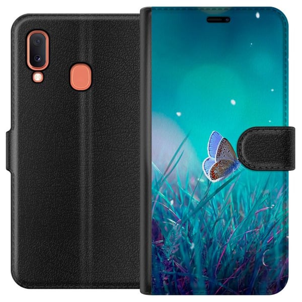 Kompatibelt Lommeboketui til Samsung Galaxy A20e Magisk Sommerfugl Kompatibelt Lommeboketui til Samsung Galaxy A20e Magisk Sommerfugl