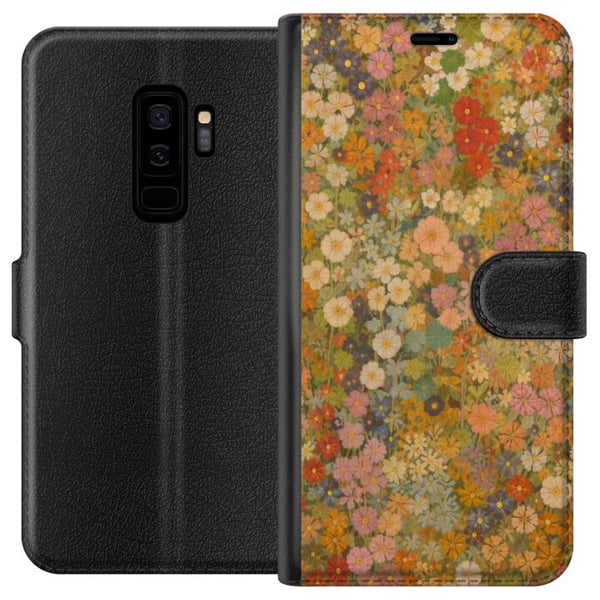 Yhteensopiva Lompakkokotelo Samsung Galaxy S9+ Kukkaniitty lämpimissä sävyissä nostalgisella maalaustunnelmalla Yhteensopiva Lompakkokotelo Samsung Galaxy S9+ Kukkaniitty lämpimissä sävyissä nostalgisella maalaustunnelmalla