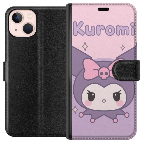 Kompatibelt Lommeboketui til Apple iPhone 13 mini Kuromi Kawaii Kompatibelt Lommeboketui til Apple iPhone 13 mini Kuromi Kawaii
