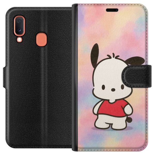 Kompatibelt Lommeboketui til Samsung Galaxy A20e Kawaii Sanrio Pochacco Kompatibelt Lommeboketui til Samsung Galaxy A20e Kawaii Sanrio Pochacco