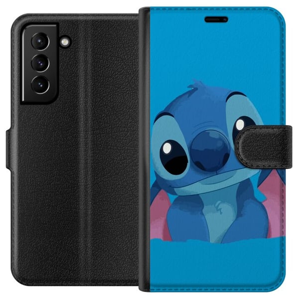 Kompatibelt Lommeboketui til Samsung Galaxy S21+ 5G Stitch Blå Kompatibelt Lommeboketui til Samsung Galaxy S21+ 5G Stitch Blå