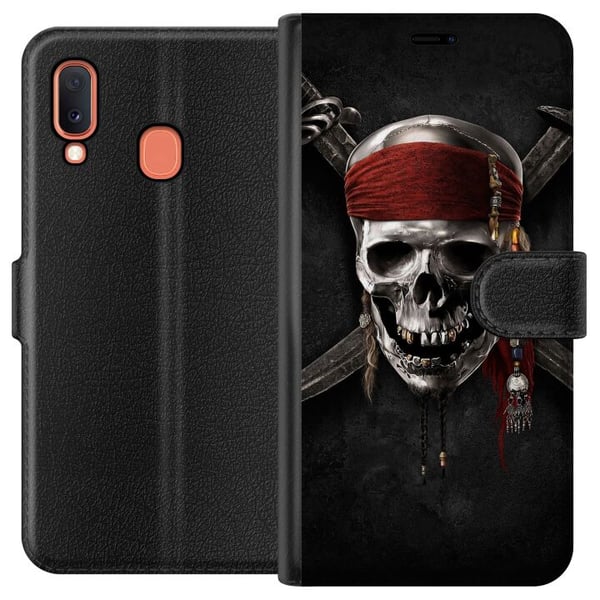 Kompatibelt Plånboksfodral till Samsung Galaxy A20e Pirate Kompatibelt Plånboksfodral till Samsung Galaxy A20e Pirate