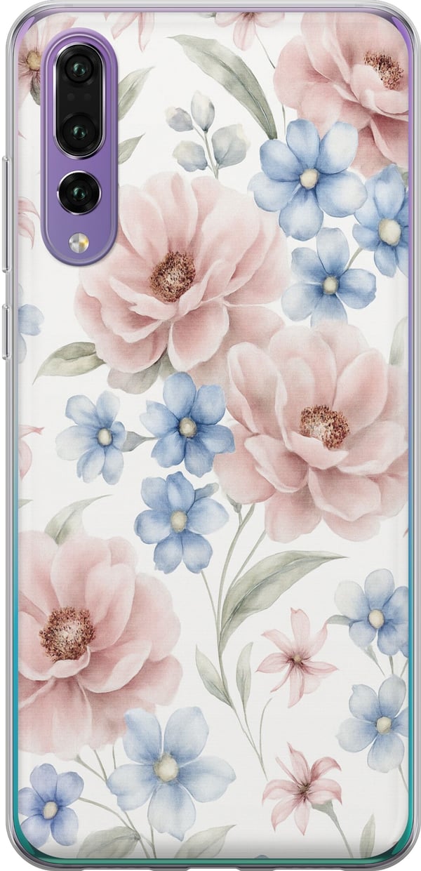 Yhteensopiva Puhelinkuori Huawei P20 Pro Romanttiset kukat