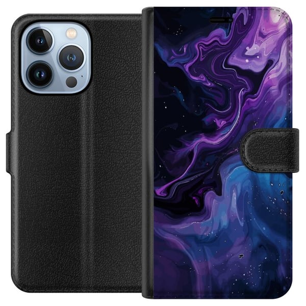 Yhteensopiva Lompakkokotelo Apple iPhone 13 Pro Abstrakti, virtaava marmorikuvio lilan ja sinisen sävyissä, kosmisella tunnelmalla, pehmeillä muodoil Yhteensopiva Lompakkokotelo Apple iPhone 13 Pro Abstrakti, virtaava marmorikuvio lilan ja sinisen sävyissä, kosmisella tunnelmalla, pehmeillä muodoil