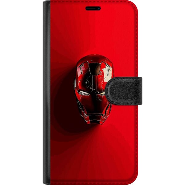 Yhteensopiva Lompakkokotelo Apple iPhone 12 mini Iron Man Marvel kypärä juliste Avengers Tony Stark naamio punainen supersankari retro sarjakuva kuvi