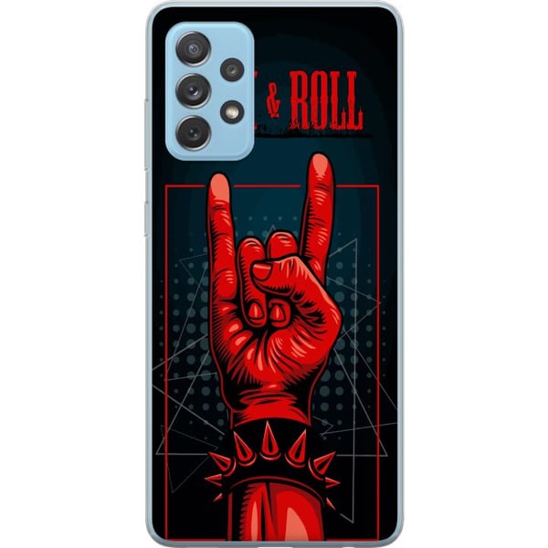 Yhteensopiva Puhelinkuori Samsung Galaxy A52 5G Rock &amp; Roll -design – Punainen ja musta kuvio klassisella hard rock -teemalla