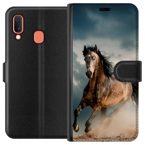Kompatibelt Lommeboketui til Samsung Galaxy A20e Hest Kompatibelt Lommeboketui til Samsung Galaxy A20e Hest