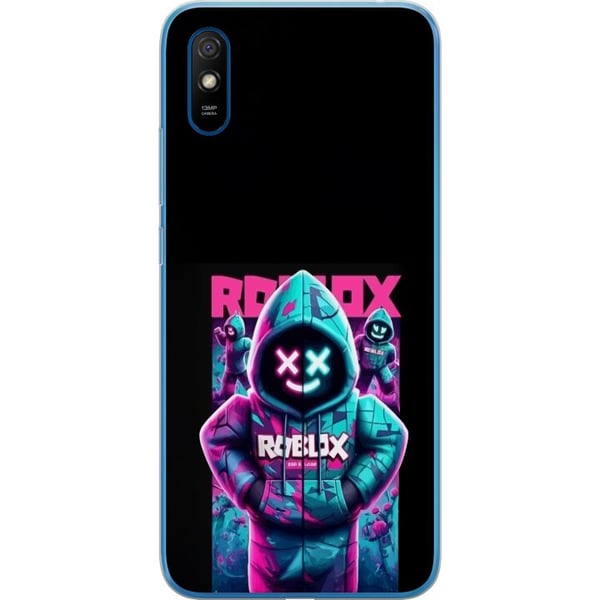 Kompatibel Mobilcover til Xiaomi Redmi 9A Neon Roblox-hættetrøje med coolt gamingmotiv, lysende farver og futuristisk look