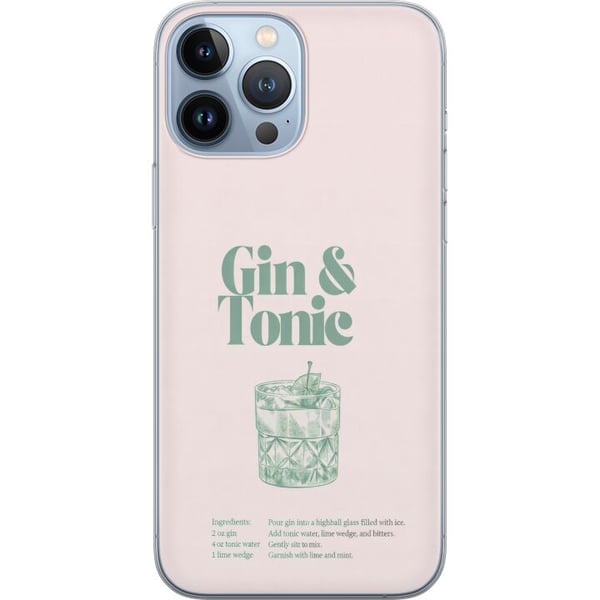 Kompatibel Mobilcover til Apple iPhone 13 Pro Max Gin og tonic i stilren retroillustration