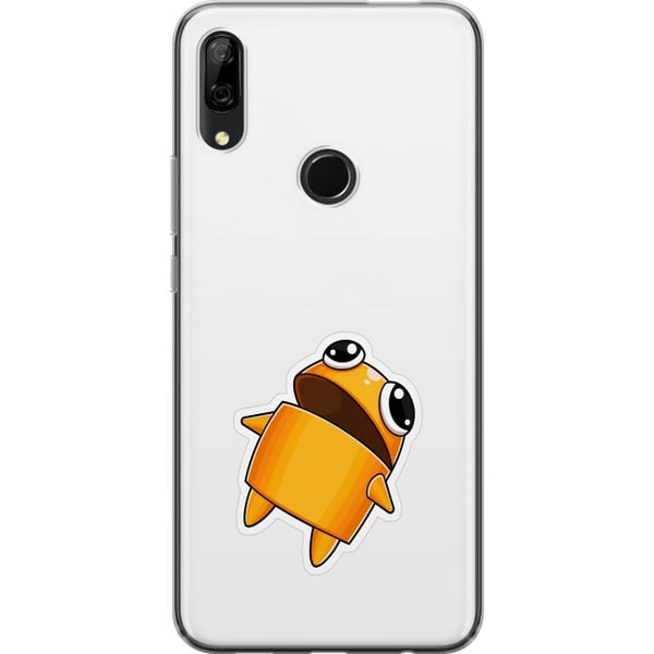 Kompatibelt Mobildeksel til Huawei P Smart Z Oransje tegnet figur med store øyne og dynamisk positur i energisk, leken stil