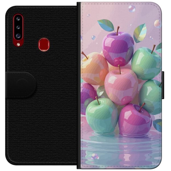 Kompatibelt Plånboksfodral till Samsung Galaxy A20s Magical Apples Fantasy Fairytale Fruit
