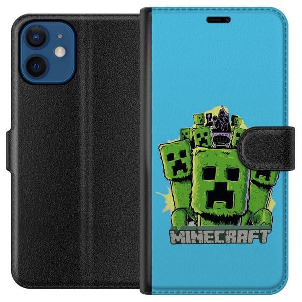 Yhteensopiva Lompakkokotelo Apple iPhone 12 mini Minecraft Creeper -armeija piirretyssä tyylissä – vihreä Creeper-kuvitus klassisella Minecraft-teema