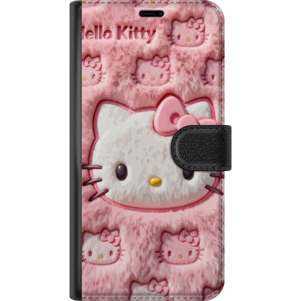 Kompatibelt Lommeboketui til Samsung Galaxy S21 Hello Kitty-inspirert rosa fluffdesign med et ikonisk katteansikt i kawaii-stil
