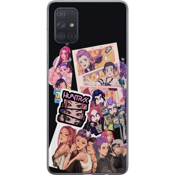 Kompatibel Mobilcover til Samsung Galaxy A71 HuntrX Manga Squad farverigt motiv med KPop-inspirerede piger i tegnet anime-stil med stærk energi