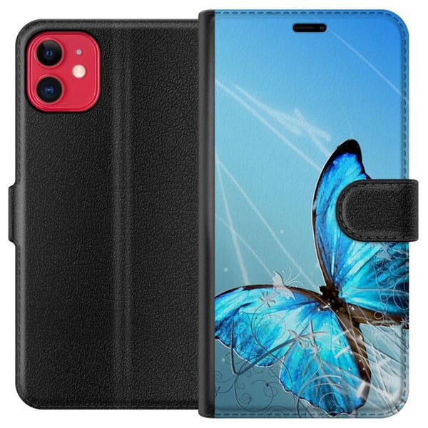 Kompatibel Tegnebogsetui til Apple iPhone 11 Sommerfugl Kompatibel Tegnebogsetui til Apple iPhone 11 Sommerfugl