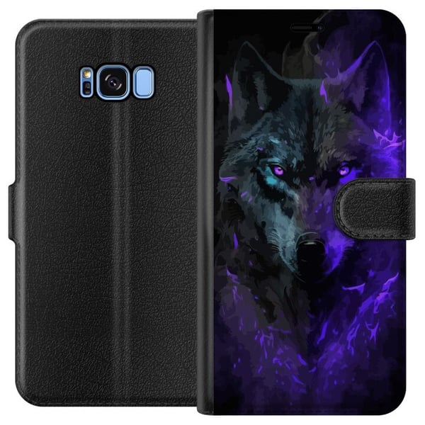 Kompatibelt Lommeboketui til Samsung Galaxy S8 Ulve Lilla