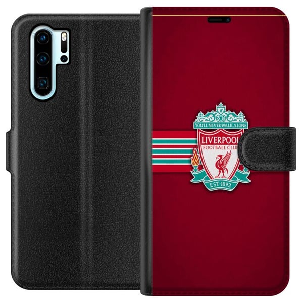 Kompatibelt Lommeboketui til Huawei P30 Pro Liverpool supporterutstyr fotball merch rød