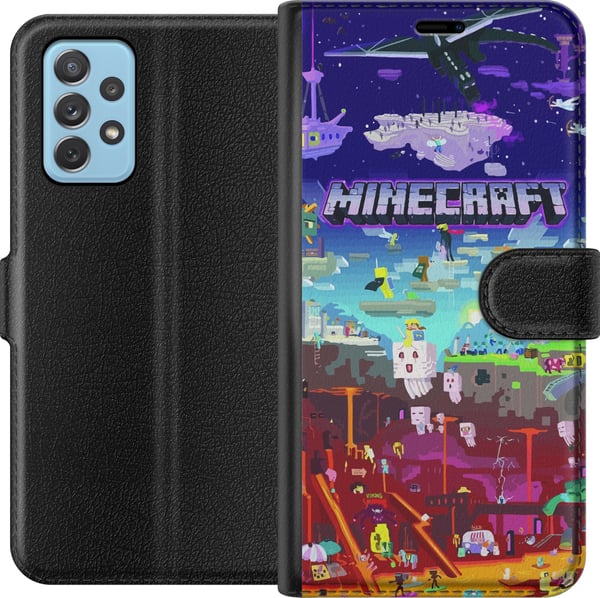 Kompatibel Tegnebogsetui til Samsung Galaxy A72 5G Minecraft
