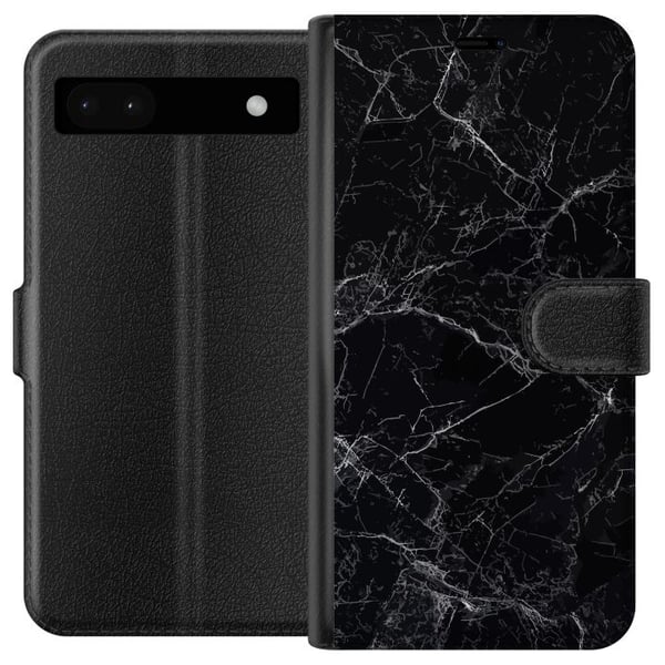 Yhteensopiva Lompakkokotelo Google Pixel 6a Marmori Musta