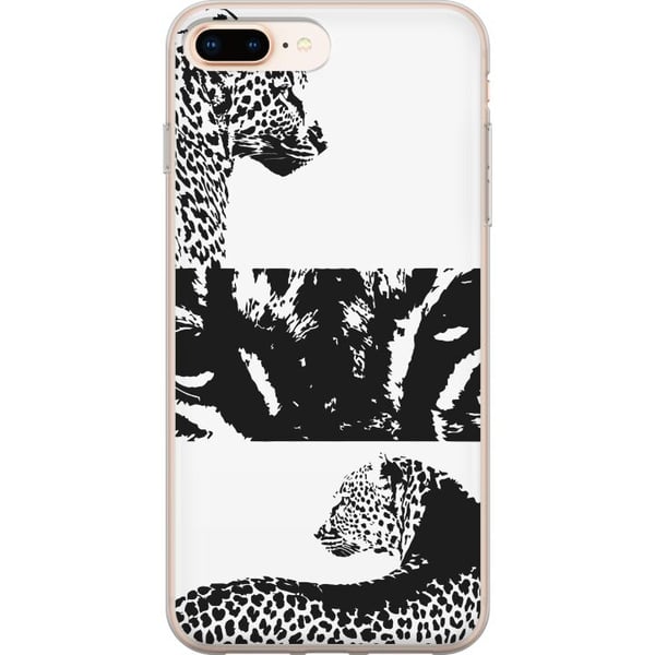 Yhteensopiva Puhelinkuori Apple iPhone 8 Plus Leopard Faces Yhteensopiva Puhelinkuori Apple iPhone 8 Plus Leopard Faces