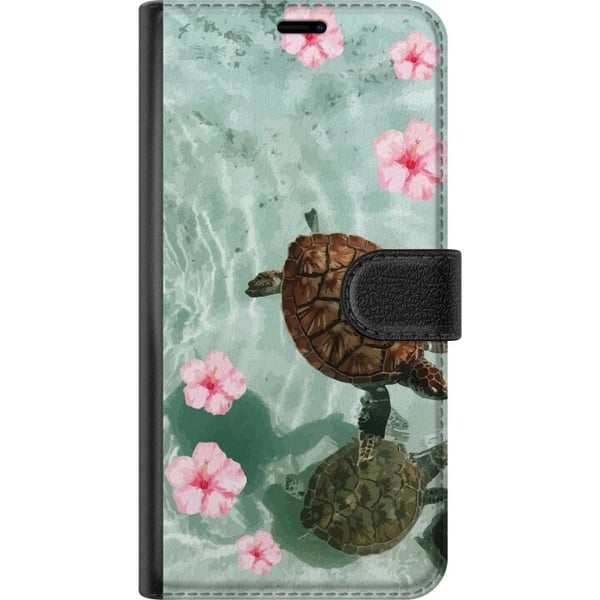 Kompatibel Tegnebogsetui til Samsung Galaxy S23 Skildpadder og hibiscus tropisk design med blomster og vand rolig feriestemning inspireret af hav og