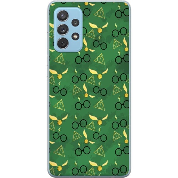 Kompatibelt Mobilskal till Samsung Galaxy A52 5G Harry Potter glasögon gyllene kvicken dödsreliker magisk design med mystik och trollkarlskänsla Kompatibelt Mobilskal till Samsung Galaxy A52 5G Harry Potter glasögon gyllene kvicken dödsreliker magisk design med mystik och trollkarlskänsla